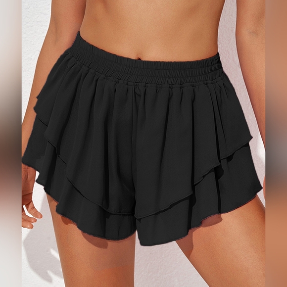 Active Layers Workout Skirt - Black - Picture 2 of 6
